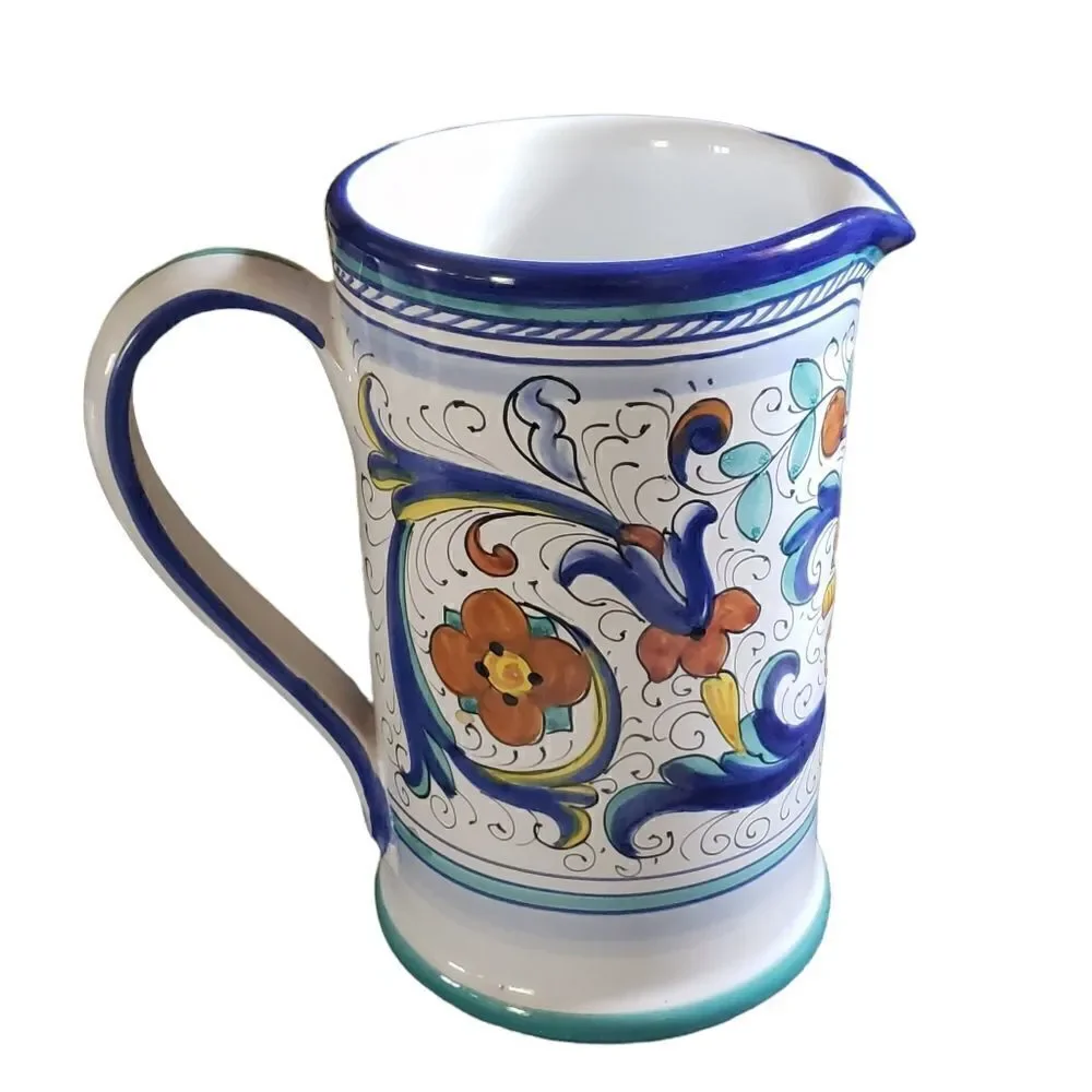 Handpainted Made in Italy Ceramic Bowl & Pitcher Set